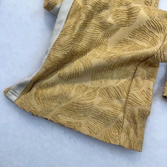 Billabong Essentials Womens Yellow Leaf Jacquard Terry Lounge Set Small - Picture 2 of 16